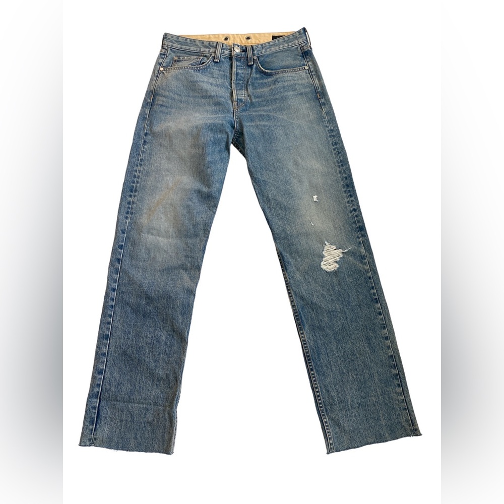 Rag & bone rowdy high rise ankle straight waist 28